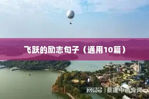 飞跃的励志句子（通用10篇）