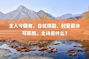 主人今健者，自拭缥题，时复裁冰写孤抱。全诗是什么？