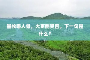 墨牧嚼人骨，大吏倒贤否。下一句是什么？
