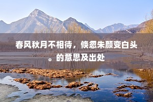 春风秋月不相待，倏忽朱颜变白头。的意思及出处