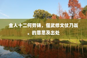 金人十二何劳铸，偃武修文仗乃翁。的意思及出处