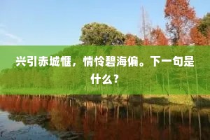 兴引赤城惬，情怜碧海偏。下一句是什么？