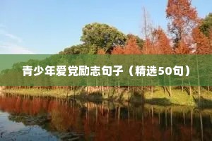 青少年爱党励志句子（精选50句）