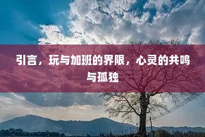 引言，玩与加班的界限，心灵的共鸣与孤独