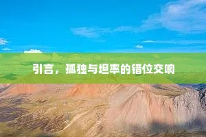 引言，孤独与坦率的错位交响