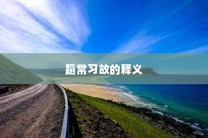 蹈常习故的释义
