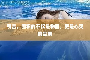 引言，囤积的不仅是物品，更是心灵的尘埃