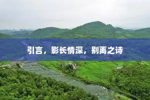 引言，影长情深，别离之诗