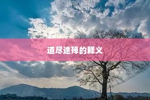 道尽途殚的释义