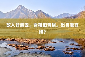 故人皆羡去，吾祖旧曾居。出自哪首诗？