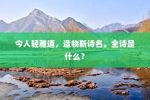 今人轻雅道，造物靳诗名。全诗是什么？