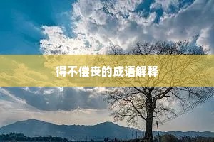 得不偿丧的成语解释