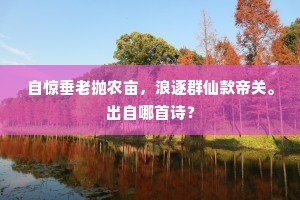 自惊垂老抛农亩，浪逐群仙款帝关。出自哪首诗？