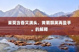 茱萸含香又满头，黄菊飘英再盈手。的解释
