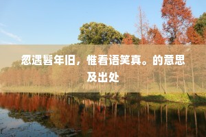 忽遇髫年旧，惟看语笑真。的意思及出处