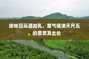 琼林日高酒如乳，意气侵凌天尺五。的意思及出处