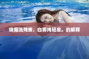 晓烟洗残黛，白雾掩轻扉。的解释
