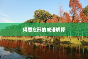 得意忘形的成语解释