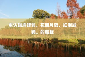 重认蛾眉蝉鬓，花期月夜，红泪殷勤。的解释