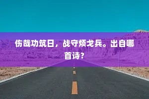 伤哉功筑日，战守烦戈兵。出自哪首诗？