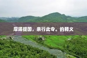 摩竭提国，亲行此令。的释义