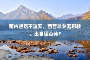 南内起居不遑安，西宫晨夕无聊赖。出自哪首诗？