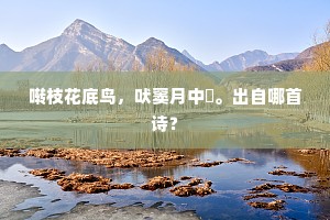 啭枝花底鸟，吠窦月中厖。出自哪首诗？