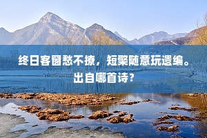 终日客窗愁不撩，短檠随意玩遗编。出自哪首诗？