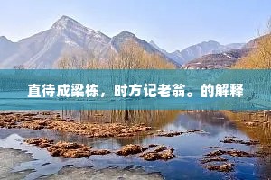 直待成梁栋，时方记老翁。的解释