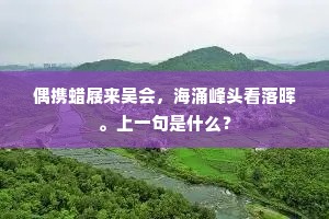 偶携蜡屐来吴会，海涌峰头看落晖。上一句是什么？