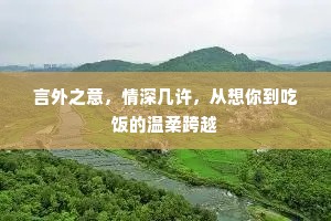 言外之意，情深几许，从想你到吃饭的温柔跨越