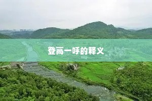 登高一呼的释义