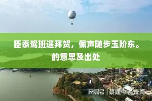 臣忝鸳班遥拜贺，佩声随步玉阶东。的意思及出处