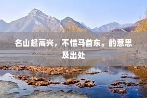 名山起高兴，不惜马首东。的意思及出处