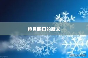 瞪目哆口的释义