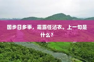国步日多事，霜露任沾衣。上一句是什么？
