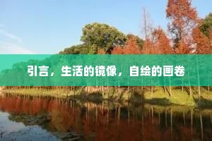 引言，生活的镜像，自绘的画卷