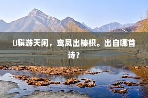 騄骥游天闲，鸾凤出榛枳。出自哪首诗？