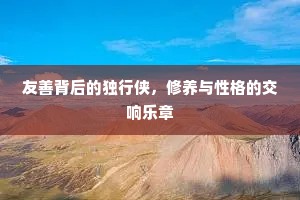 友善背后的独行侠，修养与性格的交响乐章
