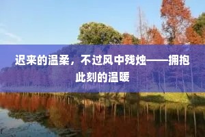 迟来的温柔，不过风中残烛——拥抱此刻的温暖