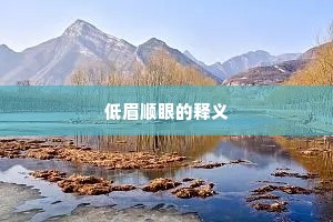 低眉顺眼的释义