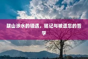 跋山涉水的错遇，铭记与被遗忘的哲学
