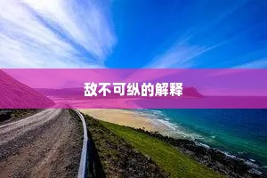 敌不可纵的解释