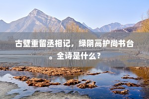 古壁重留丞相记，绿阴高护尚书台。全诗是什么？