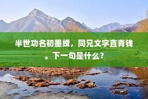 半世功名初墨绶，同兄文字直青钱。下一句是什么？