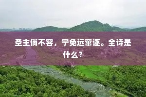 圣主倘不容，宁免远窜逐。全诗是什么？