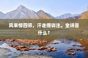 风来惊四邻，汗走僵训注。全诗是什么？