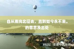 自从南向北征去，直到如今永不来。的意思及出处