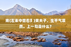 南{左耒中昔右阝}黄夫子,生平气凛然。上一句是什么? 南{左耒中昔右阝}黄夫子,生平气凛然。上一句是什么?