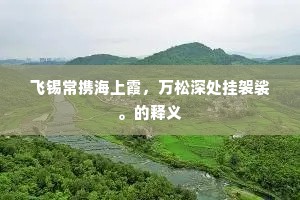 飞锡常携海上霞，万松深处挂袈裟。的释义